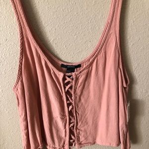 pink crop top